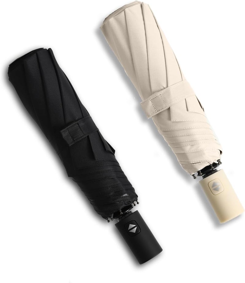 BAODINI Small UV Protection Travel Umbrella Compact for Rain and Sun UPF 50+ Windproof Portable 42 inch Umbrella for Women and Men - Image 1
